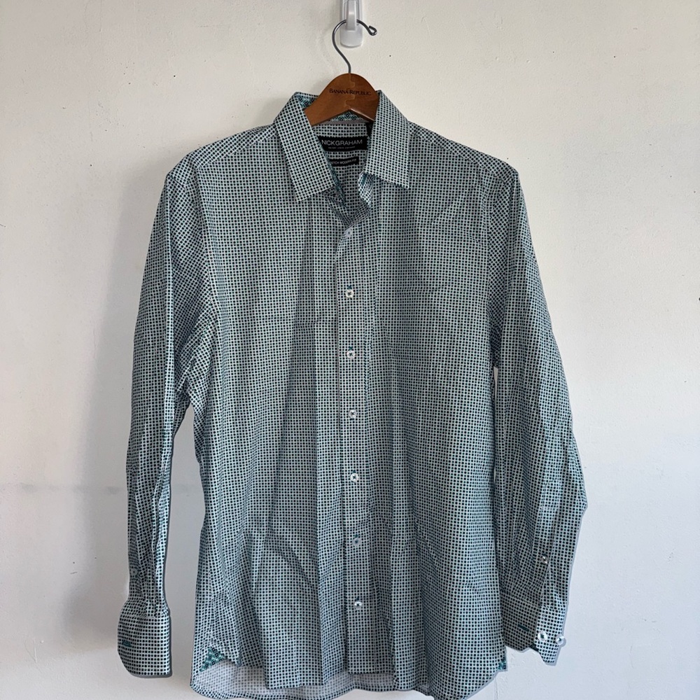 Men's Green Patterned Shirt